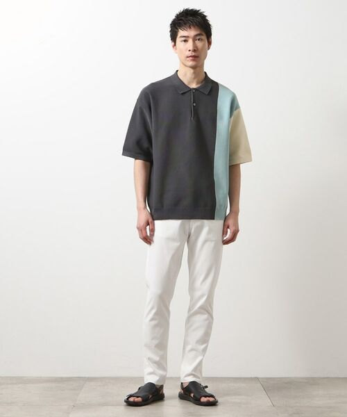 THE SHOP TK / ザ ショップ ティーケー ポロシャツ | パネルニットポロシャツ | 詳細11
