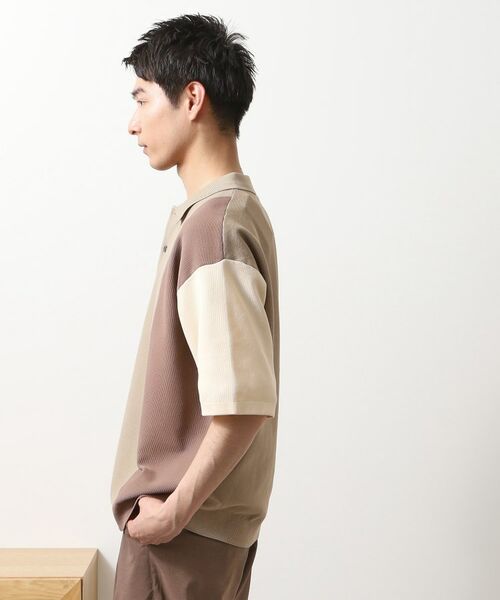 THE SHOP TK / ザ ショップ ティーケー ポロシャツ | パネルニットポロシャツ | 詳細14