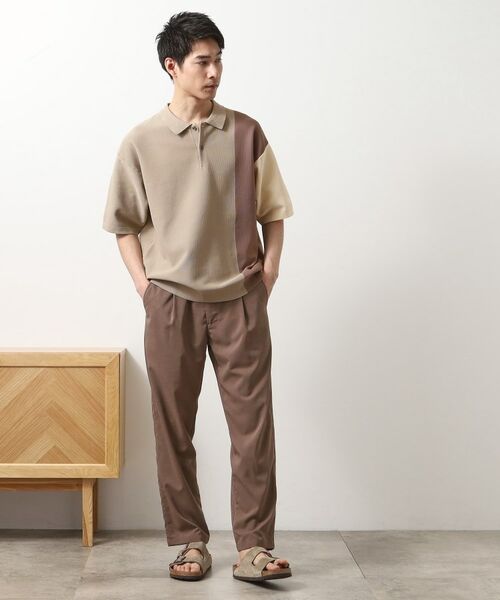THE SHOP TK / ザ ショップ ティーケー ポロシャツ | パネルニットポロシャツ | 詳細16