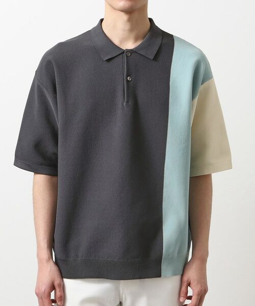 THE SHOP TK / ザ ショップ ティーケー ポロシャツ | パネルニットポロシャツ | 詳細18