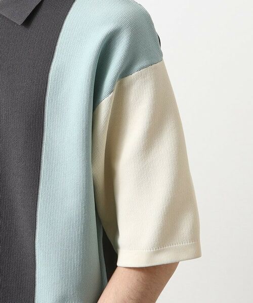 THE SHOP TK / ザ ショップ ティーケー ポロシャツ | パネルニットポロシャツ | 詳細22