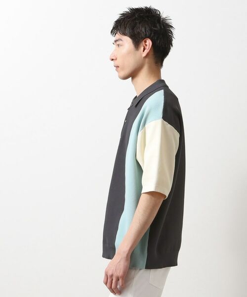 THE SHOP TK / ザ ショップ ティーケー ポロシャツ | パネルニットポロシャツ | 詳細9