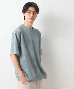 THE SHOP TK / ザ ショップ ティーケー カットソー | スウェードプリント半袖Tシャツ　【オーバーサイズ/洗濯機OK】