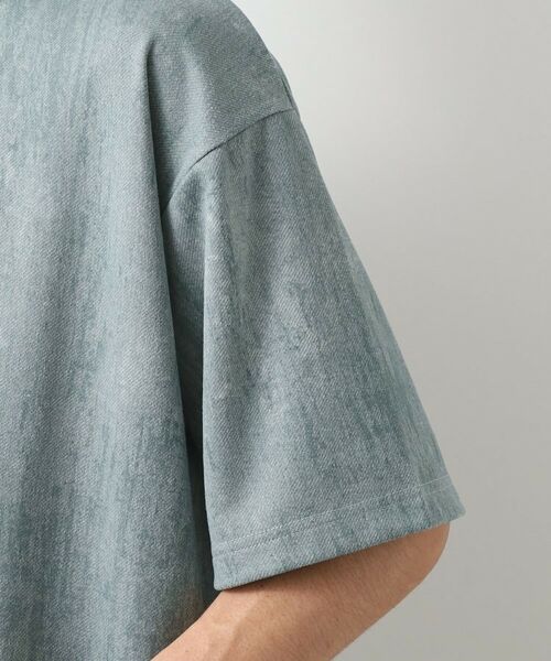 THE SHOP TK / ザ ショップ ティーケー カットソー | スウェードプリント半袖Tシャツ 【オーバーサイズ/洗濯機OK】 | 詳細13