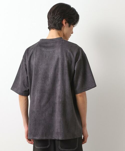 THE SHOP TK / ザ ショップ ティーケー カットソー | スウェードプリント半袖Tシャツ 【オーバーサイズ/洗濯機OK】 | 詳細2