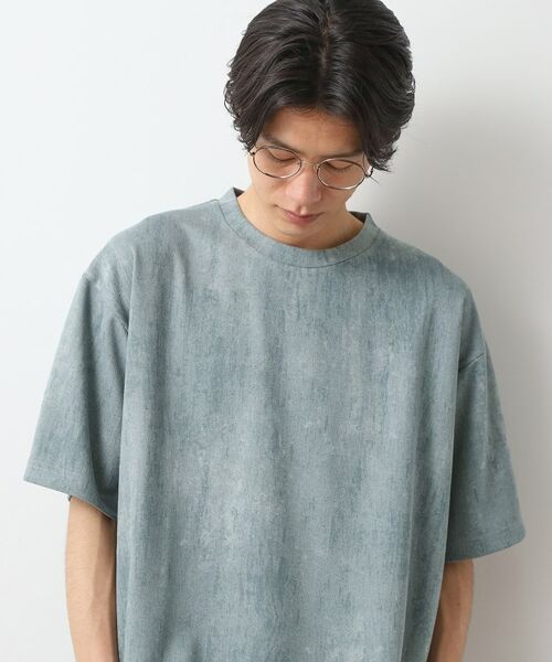 THE SHOP TK / ザ ショップ ティーケー カットソー | スウェードプリント半袖Tシャツ 【オーバーサイズ/洗濯機OK】 | 詳細5