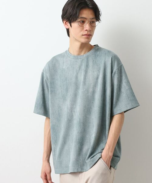 THE SHOP TK / ザ ショップ ティーケー カットソー | スウェードプリント半袖Tシャツ 【オーバーサイズ/洗濯機OK】 | 詳細6