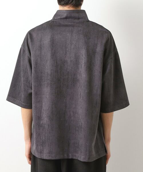 THE SHOP TK / ザ ショップ ティーケー カットソー | スウェードプリントハーフジッププルオーバー　【オーバーサイズ/洗濯機OK】 | 詳細11