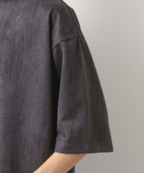 THE SHOP TK / ザ ショップ ティーケー カットソー | スウェードプリントハーフジッププルオーバー　【オーバーサイズ/洗濯機OK】 | 詳細13