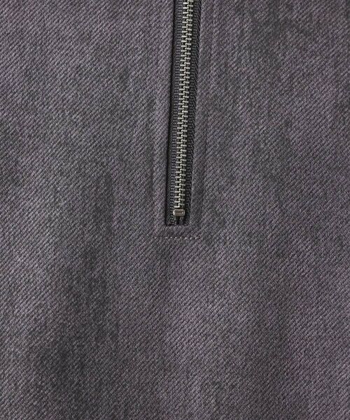 THE SHOP TK / ザ ショップ ティーケー カットソー | スウェードプリントハーフジッププルオーバー　【オーバーサイズ/洗濯機OK】 | 詳細4