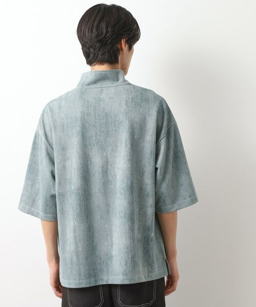 THE SHOP TK / ザ ショップ ティーケー カットソー | スウェードプリントハーフジッププルオーバー　【オーバーサイズ/洗濯機OK】 | 詳細6