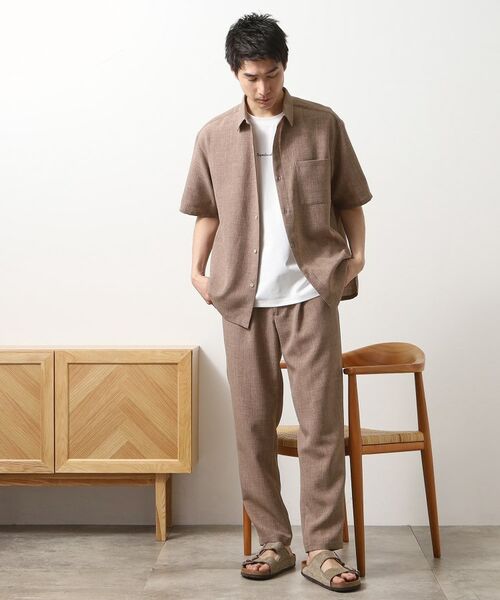 THE SHOP TK / ザ ショップ ティーケー パンツ | リネンライクイージーパンツ【セットアップ可】 | 詳細7