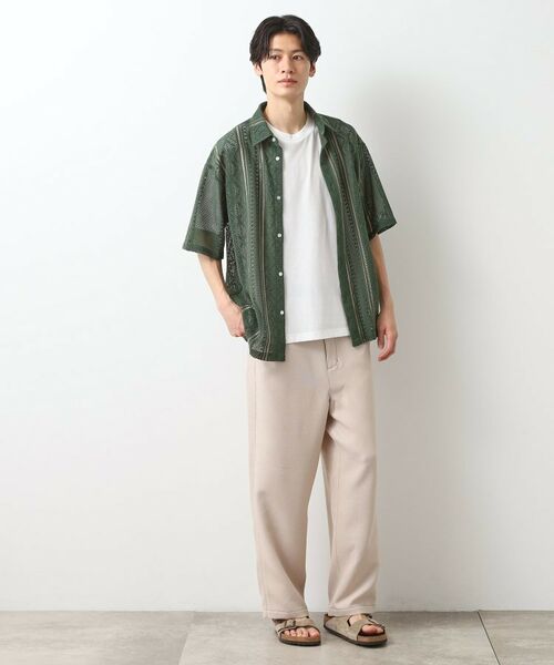 THE SHOP TK / ザ ショップ ティーケー シャツ・ブラウス | クラフトレースアンサンブルシャツ【半袖Tシャツセットアイテム/オーバーサイズ/洗濯機OK】 | 詳細7