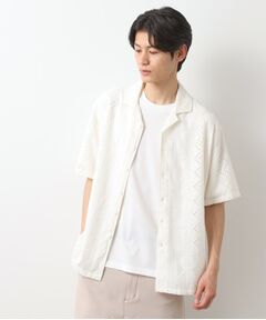 THE SHOP TK / ザ ショップ ティーケー シャツ・ブラウス | インド刺繍半袖シャツ　【親子リンク/洗濯機OK】