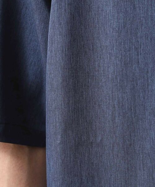 THE SHOP TK / ザ ショップ ティーケー シャツ・ブラウス | クールファイバーバンドカラー半袖シャツ　接触冷感／吸水速乾／UVケア／軽量／セットアップ可 | 詳細11