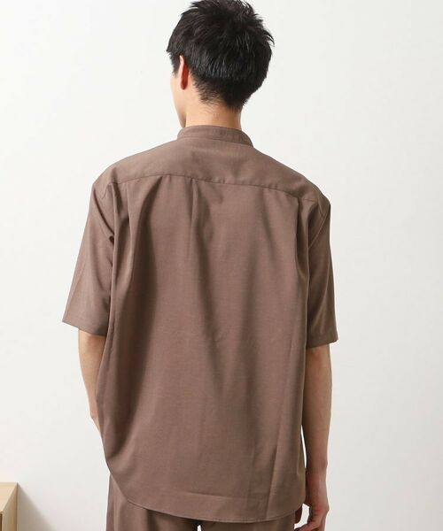 THE SHOP TK / ザ ショップ ティーケー シャツ・ブラウス | クールファイバーバンドカラー半袖シャツ　接触冷感／吸水速乾／UVケア／軽量／セットアップ可 | 詳細5