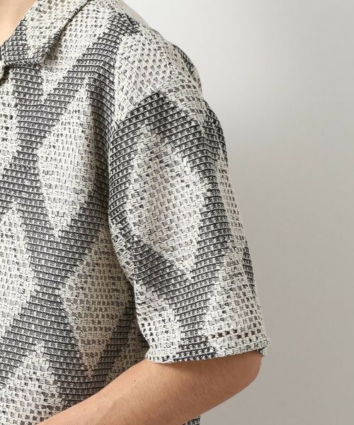 THE SHOP TK / ザ ショップ ティーケー シャツ・ブラウス | ダイヤ柄プリント半袖シャツ【洗濯機OK/オーバーサイズ】 | 詳細13