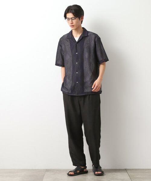 THE SHOP TK / ザ ショップ ティーケー シャツ・ブラウス | ダイヤ柄プリント半袖シャツ【洗濯機OK/オーバーサイズ】 | 詳細3