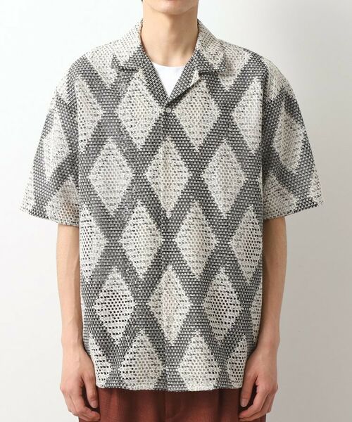 THE SHOP TK / ザ ショップ ティーケー シャツ・ブラウス | ダイヤ柄プリント半袖シャツ【洗濯機OK/オーバーサイズ】 | 詳細9