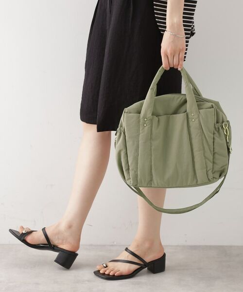 THE SHOP TK / ザ ショップ ティーケー ハンドバッグ | 【10ポケット/2WAY】ワッシャーナイロンバッグ | 詳細18