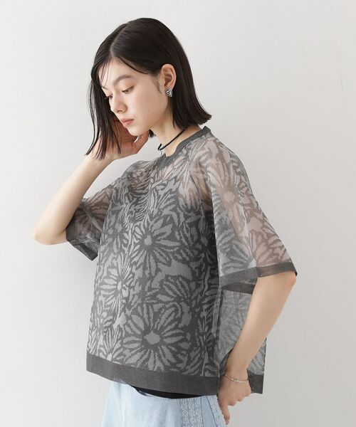 THE SHOP TK / ザ ショップ ティーケー ニット・セーター | カバーニットシアープルオーバー【洗える】 | 詳細2