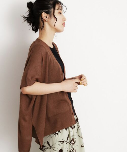 THE SHOP TK / ザ ショップ ティーケー ニット・セーター | ポンチョカーディガン【洗える/体型カバー】 | 詳細4