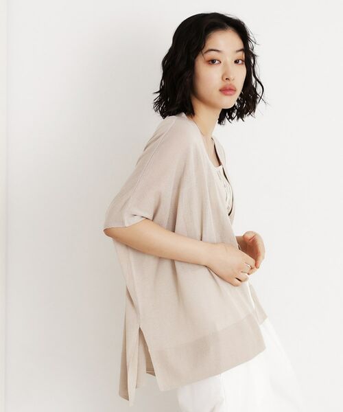 THE SHOP TK / ザ ショップ ティーケー ニット・セーター | ポンチョカーディガン【洗える/体型カバー】 | 詳細8