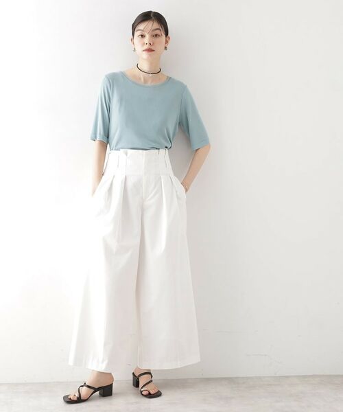 THE SHOP TK / ザ ショップ ティーケー カットソー | シアーチュールプルオーバー【洗濯機OK】 | 詳細11