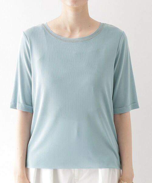 THE SHOP TK / ザ ショップ ティーケー カットソー | シアーチュールプルオーバー【洗濯機OK】 | 詳細13