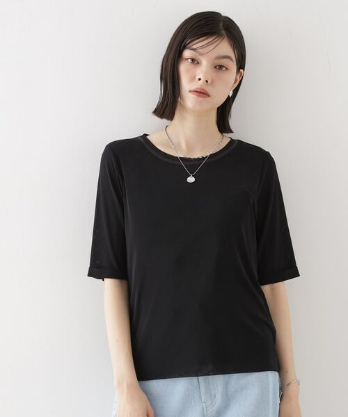 THE SHOP TK / ザ ショップ ティーケー カットソー | シアーチュールプルオーバー【洗濯機OK】 | 詳細5