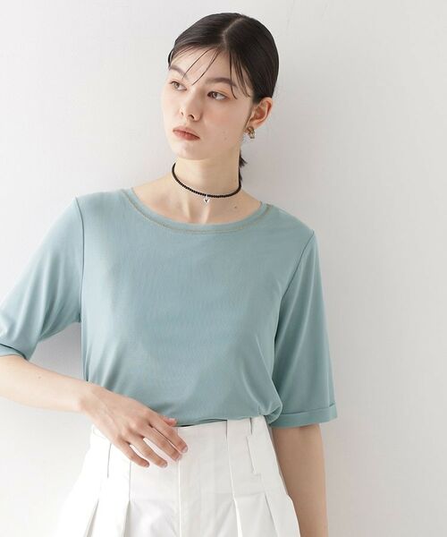 THE SHOP TK / ザ ショップ ティーケー カットソー | シアーチュールプルオーバー【洗濯機OK】 | 詳細9