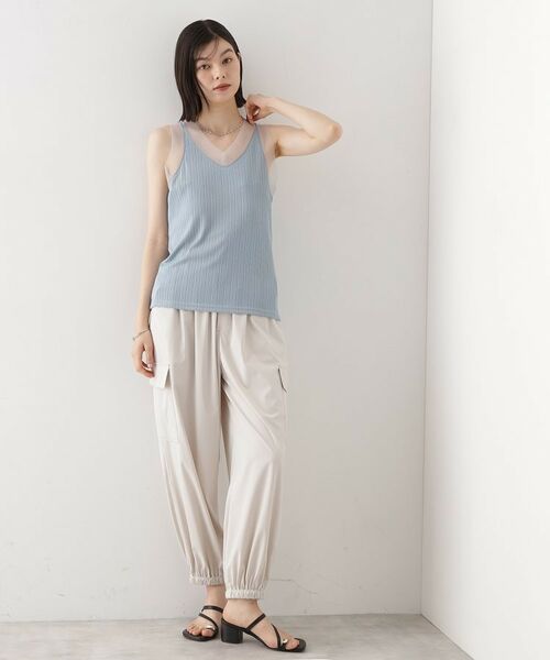 THE SHOP TK / ザ ショップ ティーケー キャミソール・チューブトップ | ランダムリブシアータンク【洗える】 | 詳細12