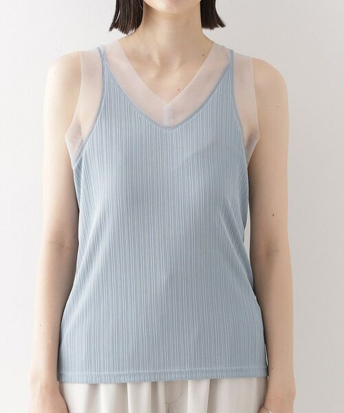 THE SHOP TK / ザ ショップ ティーケー キャミソール・チューブトップ | ランダムリブシアータンク【洗える】 | 詳細14