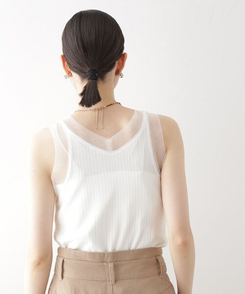 THE SHOP TK / ザ ショップ ティーケー キャミソール・チューブトップ | ランダムリブシアータンク【洗える】 | 詳細3