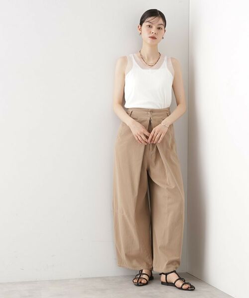 THE SHOP TK / ザ ショップ ティーケー キャミソール・チューブトップ | ランダムリブシアータンク【洗える】 | 詳細4