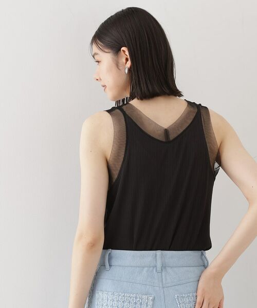 THE SHOP TK / ザ ショップ ティーケー キャミソール・チューブトップ | ランダムリブシアータンク【洗える】 | 詳細7
