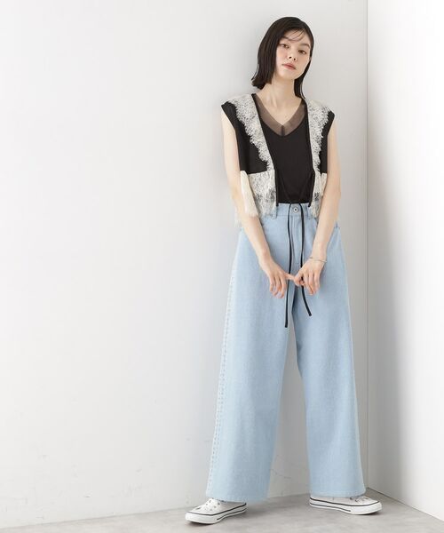 THE SHOP TK / ザ ショップ ティーケー キャミソール・チューブトップ | ランダムリブシアータンク【洗える】 | 詳細8