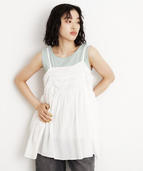 THE SHOP TK / ザ ショップ ティーケー チュニック | ギャザーチュニック【洗える】 | 詳細1