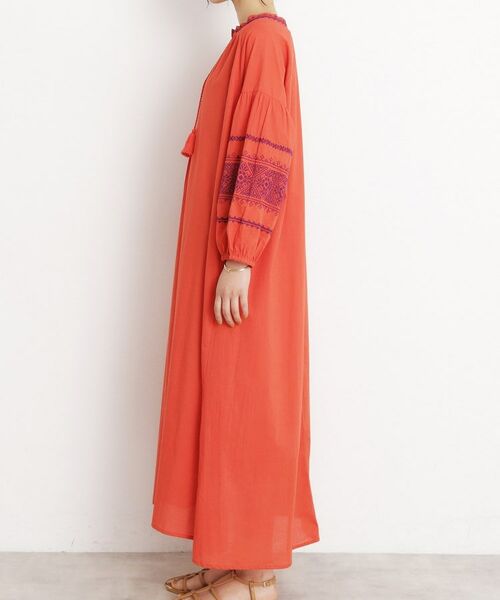 THE SHOP TK / ザ ショップ ティーケー ロング・マキシ丈ワンピース | 刺繍ワンピース【洗濯機OK】 | 詳細10