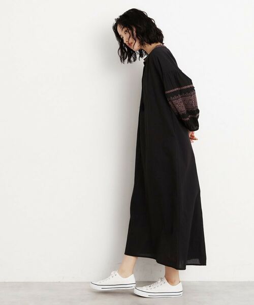 THE SHOP TK / ザ ショップ ティーケー ロング・マキシ丈ワンピース | 刺繍ワンピース【洗濯機OK】 | 詳細2