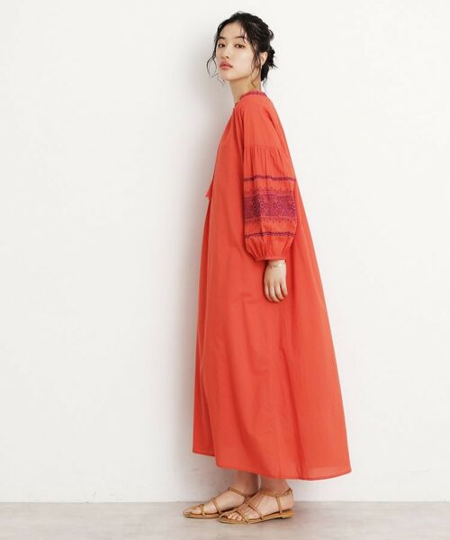 THE SHOP TK / ザ ショップ ティーケー ロング・マキシ丈ワンピース | 刺繍ワンピース【洗濯機OK】 | 詳細6