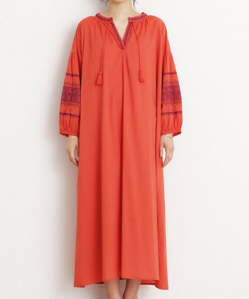 THE SHOP TK / ザ ショップ ティーケー ロング・マキシ丈ワンピース | 刺繍ワンピース【洗濯機OK】 | 詳細9