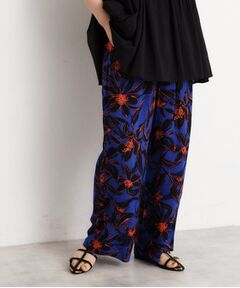 THE SHOP TK / ザ ショップ ティーケー パンツ | レーヨンリネン総柄ワイドパンツ【洗える】