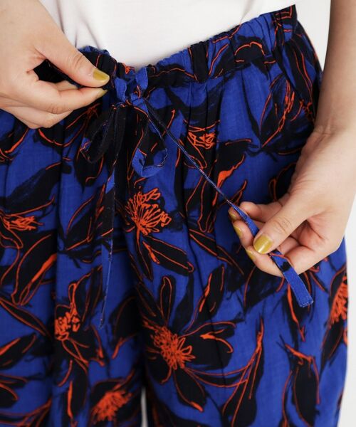 THE SHOP TK / ザ ショップ ティーケー パンツ | レーヨンリネン総柄ワイドパンツ【洗える】 | 詳細13