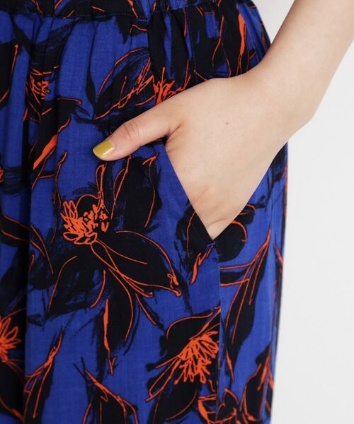 THE SHOP TK / ザ ショップ ティーケー パンツ | レーヨンリネン総柄ワイドパンツ【洗える】 | 詳細14