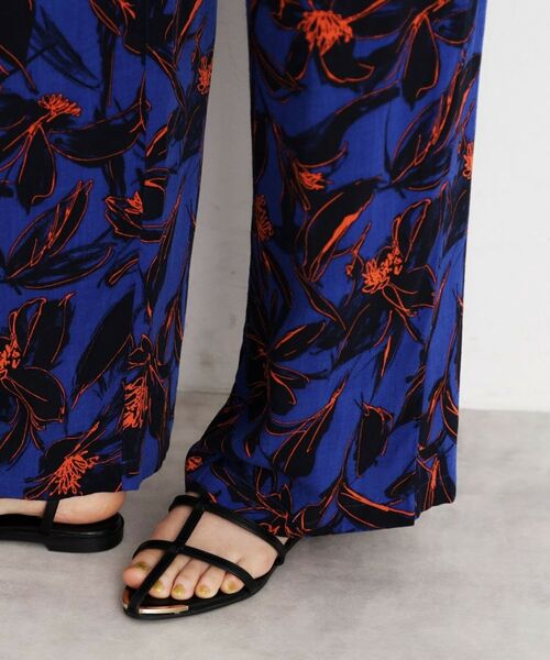 THE SHOP TK / ザ ショップ ティーケー パンツ | レーヨンリネン総柄ワイドパンツ【洗える】 | 詳細15