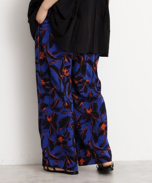 THE SHOP TK / ザ ショップ ティーケー パンツ | レーヨンリネン総柄ワイドパンツ【洗える】 | 詳細6