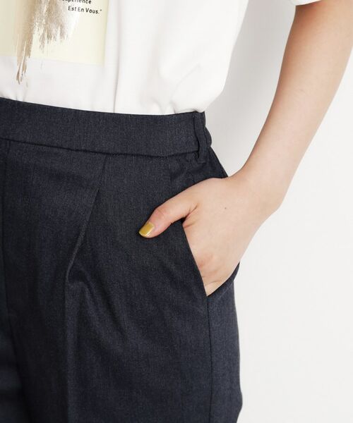 THE SHOP TK / ザ ショップ ティーケー ショート・ハーフ・半端丈パンツ | 【XS-XLサイズ/美シルエット】ハイパーストレッチテーパードパンツ/接触冷感/洗える | 詳細22