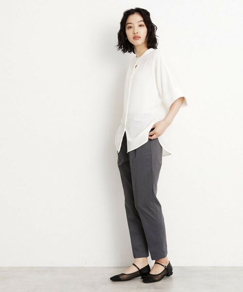 THE SHOP TK / ザ ショップ ティーケー ショート・ハーフ・半端丈パンツ | 【XS-XLサイズ/美シルエット】ハイパーストレッチテーパードパンツ/接触冷感/洗える | 詳細3