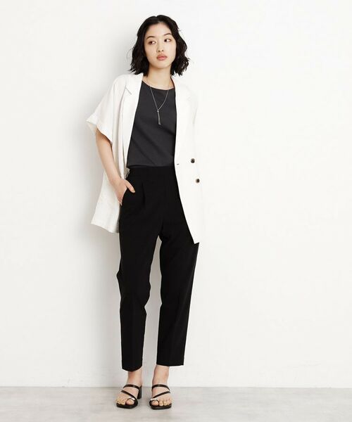 THE SHOP TK / ザ ショップ ティーケー ショート・ハーフ・半端丈パンツ | 【XS-XLサイズ/美シルエット】ハイパーストレッチテーパードパンツ/接触冷感/洗える | 詳細7